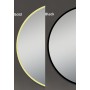 Black Framed Round Mirror 600*600